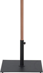 Fiji - Aluminum Patio Umbrella With Square Black And Teak Base