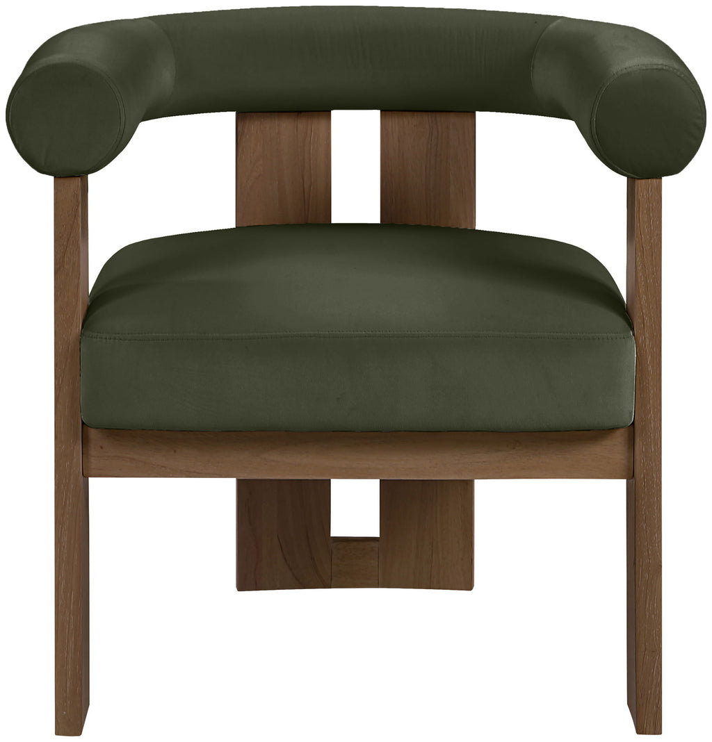 Arienzo - Performance Fabric Upholstered Accent Chair - Walnut Base