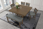 D2945 - 5 Piece Dining Room Set (Extension Bar Table With 4 Bar Stool) - Gray / Dark Brown