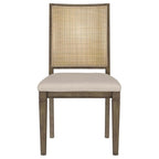 Matisse - Woven Rattan Back Dining Side Chair Brown (Set of 2) - Dark Brown