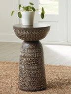 Hadcher - Accent Table - Cream / Brown