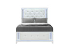 Alina - Full Bed With LED - White