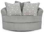 Casselbury - Oversized Swivel Accent Chair - Cement