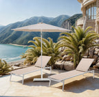 Fiji - Aluminum Patio Umbrella With Square White Base