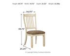 Bolanburg - Dining UPH Side Chair (Set of 2) - Rake Back - Brown / Beige