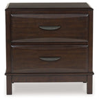 Vanmore - Two Drawer Night Stand - Dark Brown