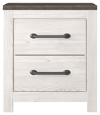 Gerridan - Two Drawer Night Stand - White / Gray