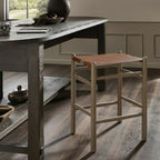 Santos - Backless Counter Stool With Stained Brown Base