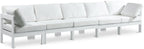 Nizuc - Outdoor Patio 5 Seat Modular Sofa With White Frame