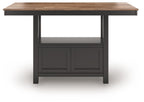 Wildenauer - Rectangular Dining Room Counter Table - Brown / Black