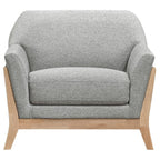Vaughn - Fabric Upholstered Flared Arm Accent Chair - Gray