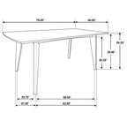 Malone - Rectangular Wood Dining Table - Dark Walnut