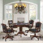 Turk - 5 Piece Dining And Game Table Set - Tobacco