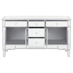 Duchess - 5-Drawer Mirrored Storage Accent Cabinet - Silver