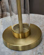 Orenman - Glass Table Lamp (Set of 2) - Clear / Brass Finish