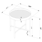Ozella - Round Table With Hidden Storage Sandy