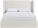 Kendall - Linen Textured Fabric Upholstered Bed - Cream