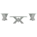 Taffeta - Mirrored Coffee Table Set