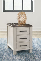 Darborn - Chair Side End Table - Gray / Brown