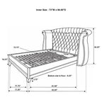 Barzini - Upholstered Wingback Bed
