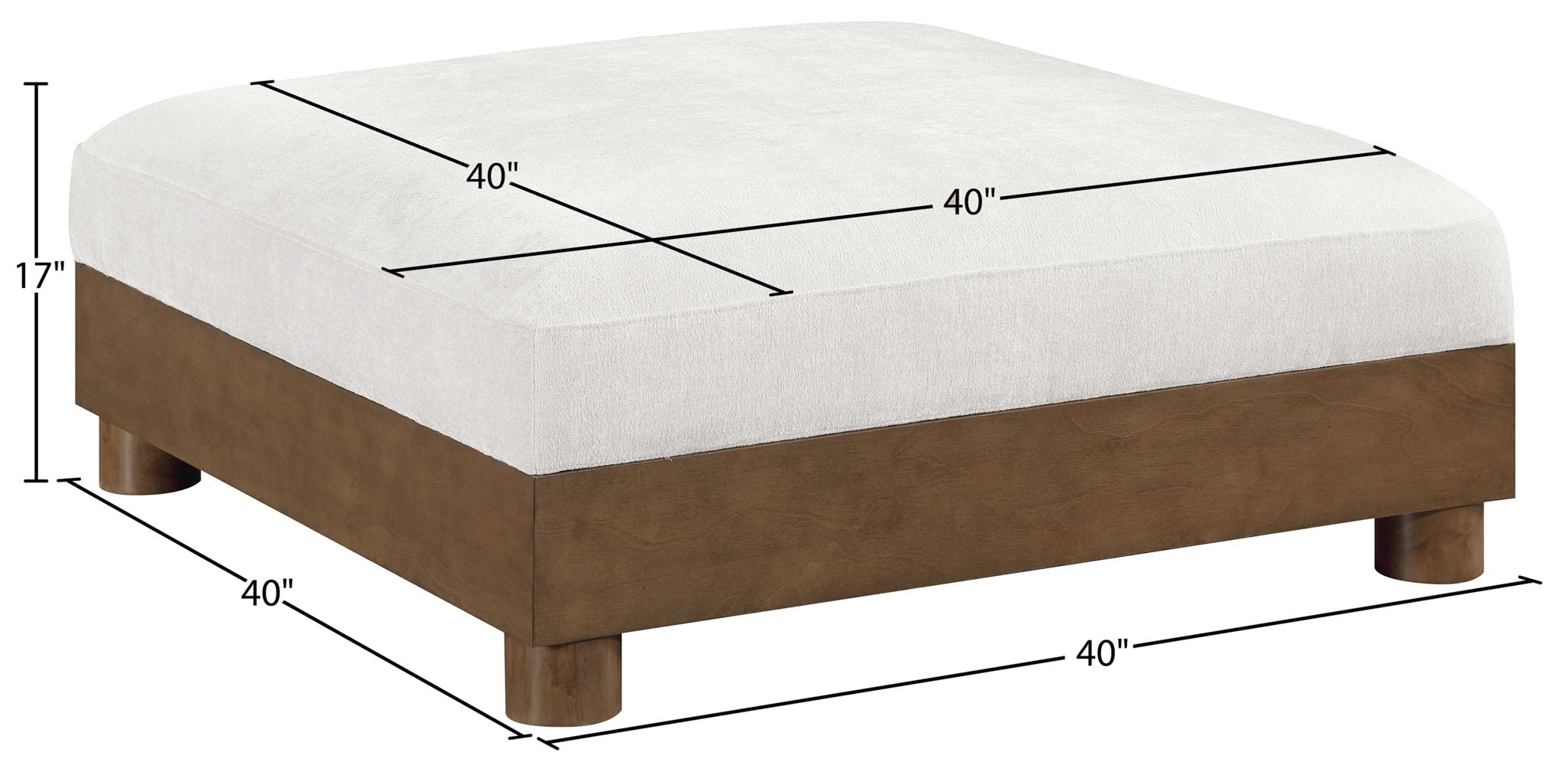 Turin - Fabric Upholstered Modular Ottoman
