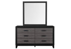 Lisbon - 5 Piece Full Bedroom Set - Gray / Black