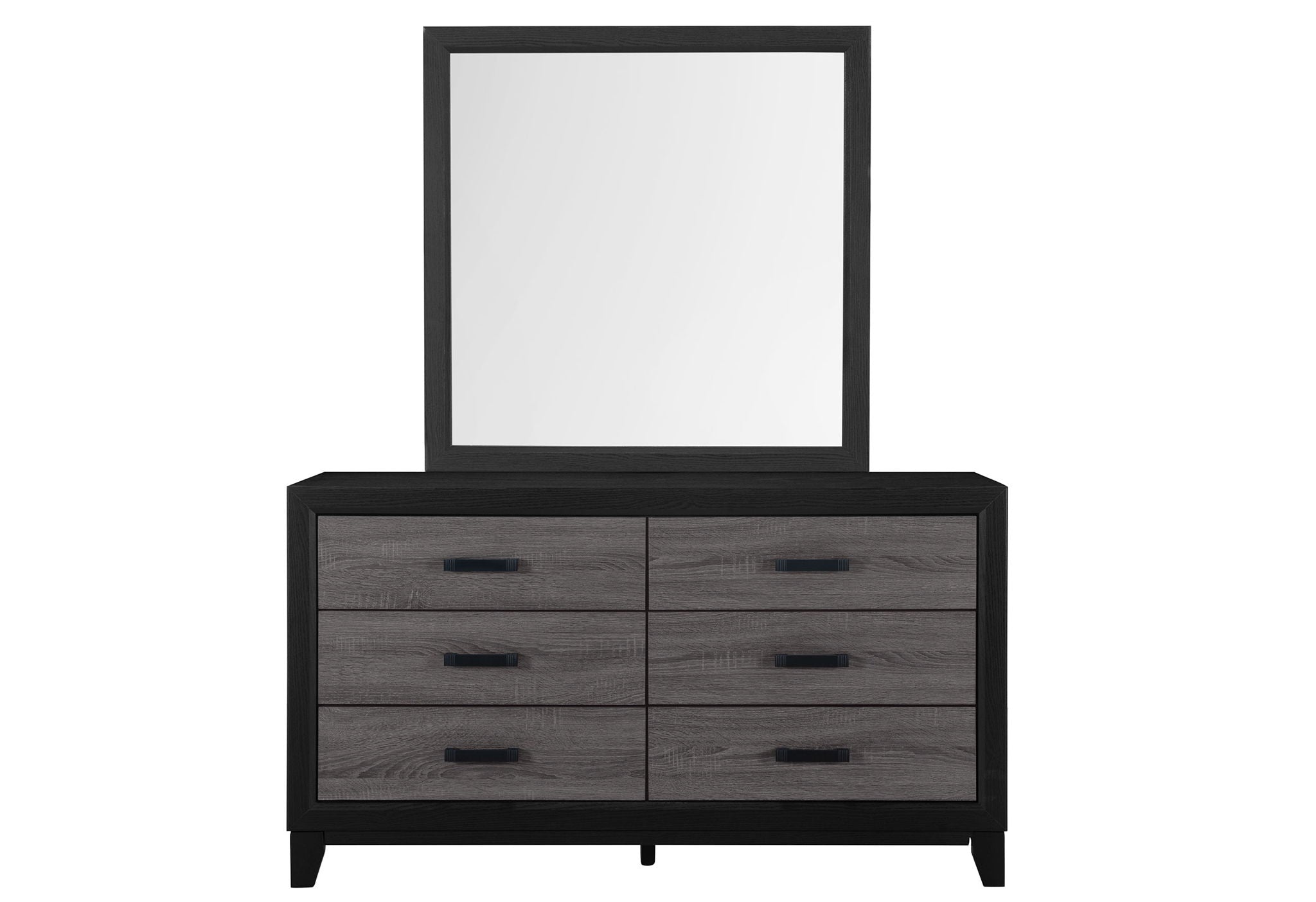 Lisbon - 5 Piece Full Bedroom Set - Gray / Black