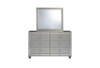 Riley - 5 Piece Full Bedroom Set - Silver