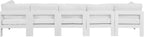 Nizuc - Outdoor Patio 5 Seat Modular Sofa With White Frame