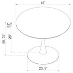 Arkell - Round Faux Marble Top Dining Table