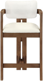 Ravina - Upholstered Counter Stool With Stained Brown Base