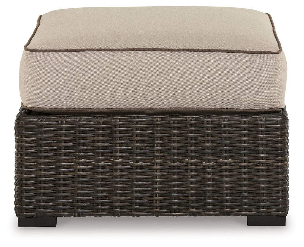 Coastline Bay - Ottoman With Cushion - Brown