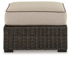 Coastline Bay - Ottoman With Cushion - Brown