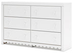 Mollviney - Six Drawer Dresser - White