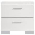 Felicity - 2-Drawer Nightstand - White High Gloss