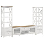 Hollis - 3 Piece TV Stand Entertainment Center - White