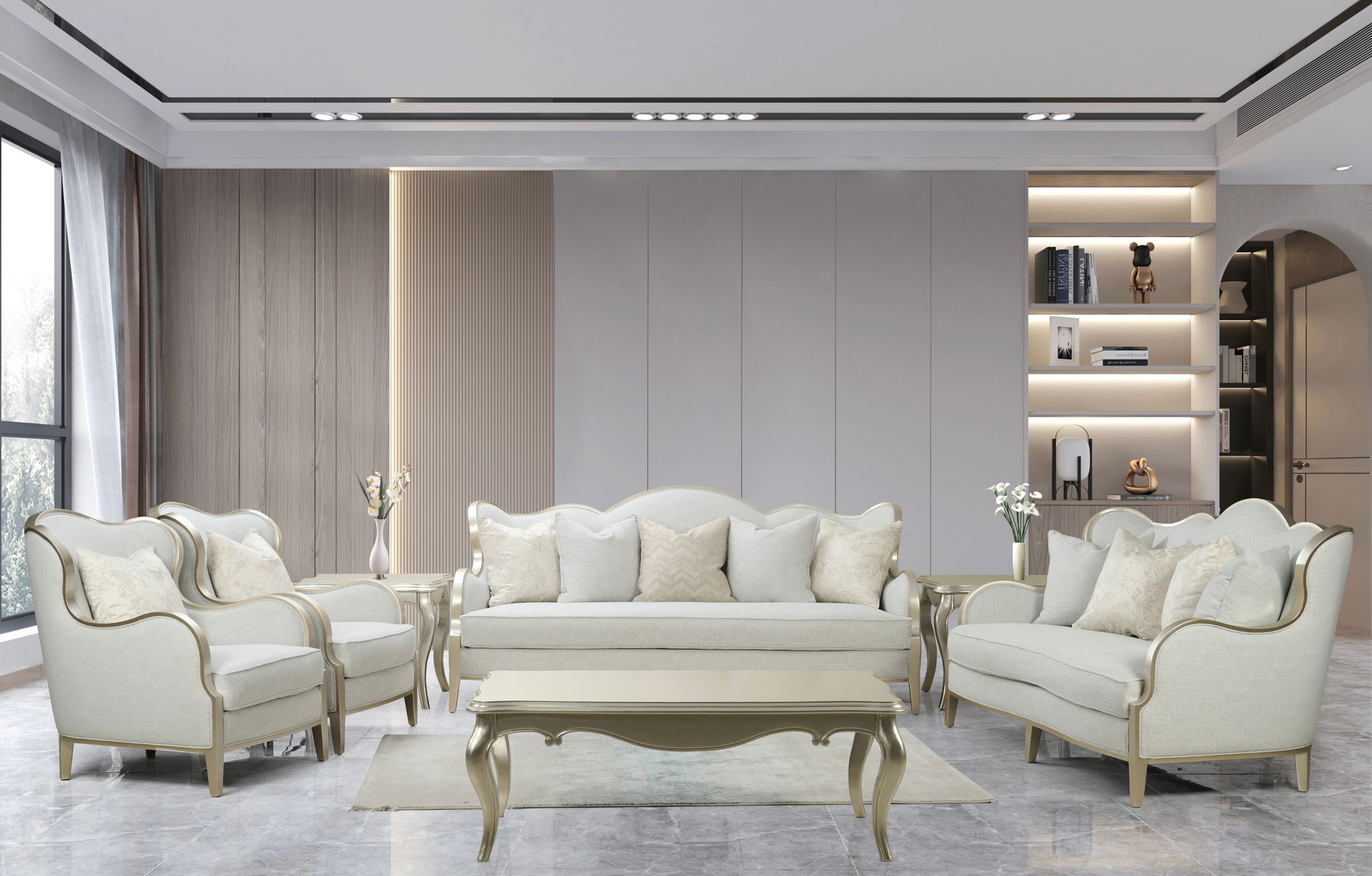 Alice - Sofa And Loveseat - Light Gray