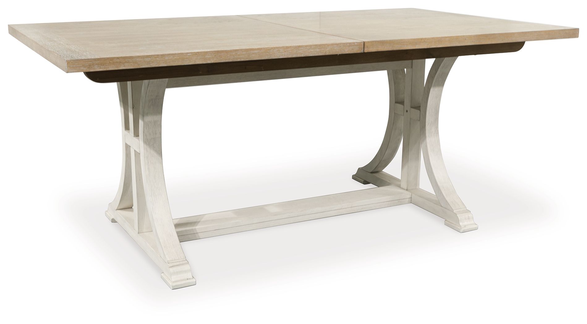 Shaybrock - Rectangular Dining Room Extension Table - Antique White / Brown