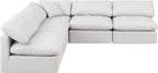 Indulge - Faux Leather 5 Piece Modular Corner Armless Sectional