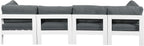 Nizuc - Outdoor Patio 4 Seat Modular Sofa With White Frame