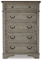Lodenbay - Five Drawer Chest - Antique Gray