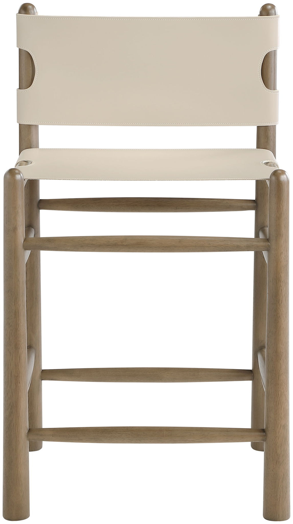 Santos - Upholstered Counter Stool With Stained Brown Base