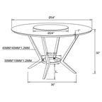 Abby - Round Lazy Susan Dining Table - White High Gloss