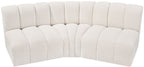 Arc - Boucle Fabric 3 Piece Modular Corner Sofa
