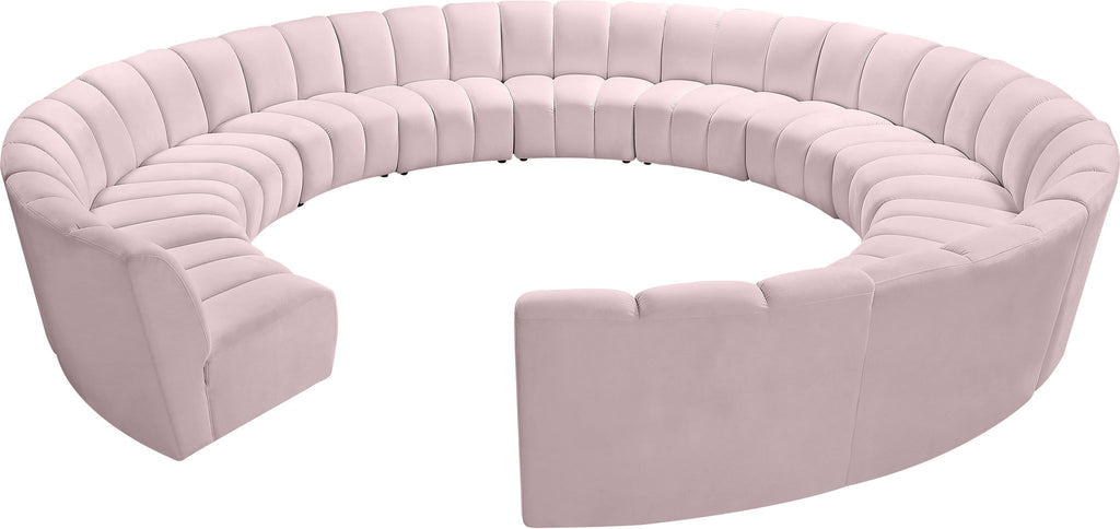 Infinity - 12 Piece Velvet Modular Sectional