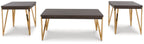 Bandyn - Occasional Table Set (Set of 3) - Brown / Champagne
