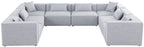 Cube - Linen 8 Piece Modular Sectional