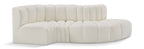 Arc - Faux Leather 4 Piece L-Shaped Modular Sofa