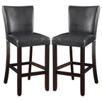 Alberton - Leatherette Upholstered Bar Chair (Set of 2) - Black