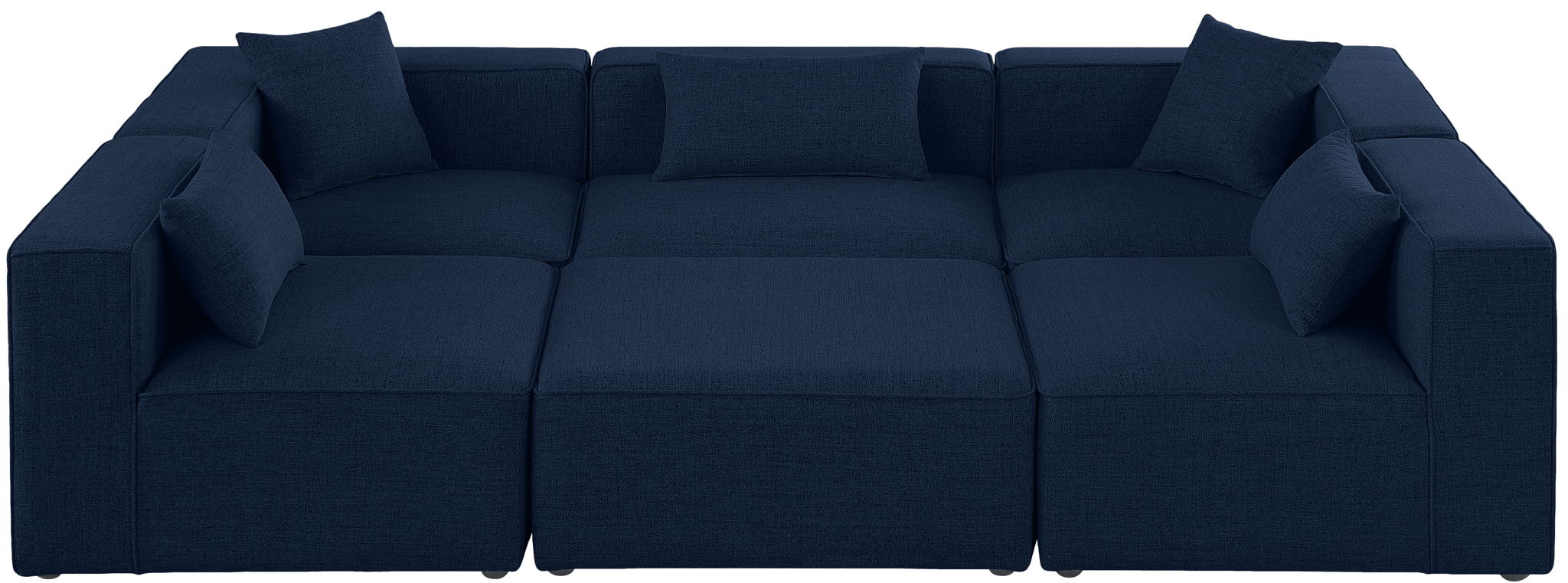 Cube - Linen 6 Piece Modular Sectional